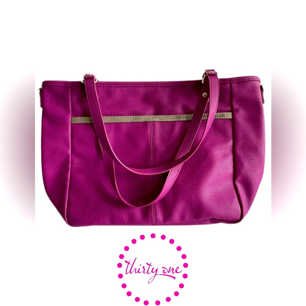 Jewell by Thirty-one Reversible Raspberry
Pink/Metallic Gold Tote Bag - Picture 2 of 7